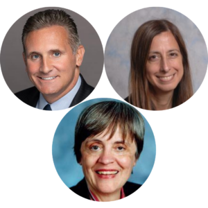 Chicago Bar Foundation Awardees, 3 circles from top left: Daniel M. Kotin, Mary Smith, Professor Ann Lousin