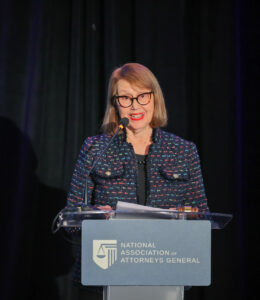 Oregon AG Ellen Rosenblum speaking at NAAG Meeting